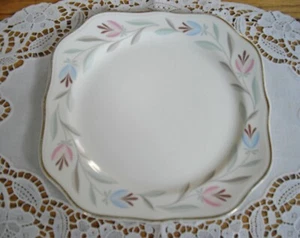 Placa cuadrada vintage Homer Laughlin Eggshell Nautilus 8" E51N5 ~ - Imagen 1 de 6