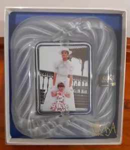 Vintage 1980s German Mikasa Crystal Swirl Glass Photo/ Picture Frame SA220/827 - Picture 1 of 17