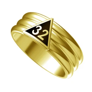 T87 Scottish Rite 32 Degree Ring 32nd Thirty Two Freemason Mason Freemason - Picture 1 of 1