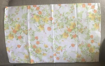 FUNDA DE ALMOHADA ESTÁNDAR VINTAGE JCP PENNEY PRIMAVERA FLORAL NARANJA AMARILLO VERDE Foto 1 de 4