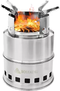 Portable Wood Burning Camp Stoves Stainless Steel Compact Gasifier Twig Stove - Picture 1 of 9