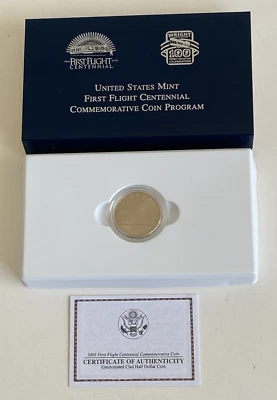 2003 First Flight US Mint Commerative Unc. Clad Half Dollar - Free Shipping - Image 1 of 3