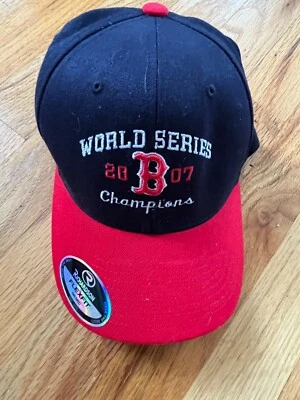 Boston Red Sox 2007 WORLD SERIES CHAMPIONS HAT Richardson Flexfit  Sticker S/M - Image 1 of 2
