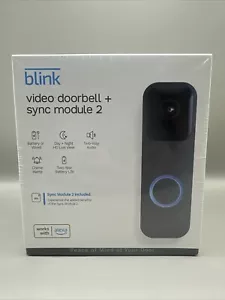 Blink Video Doorbell + Sync Module 2 Smart Video Doorbell w/ Alexa BRAND NEW - Picture 1 of 5