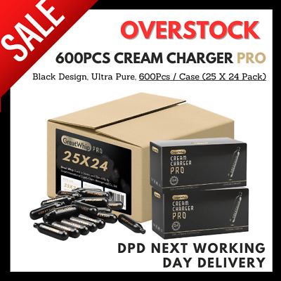 SALE!! WHIPPED CREAM CHARGERS 600 PCS FULL CASE OVERSTOCK GreatWhip CARTRIDGES • 89.99£