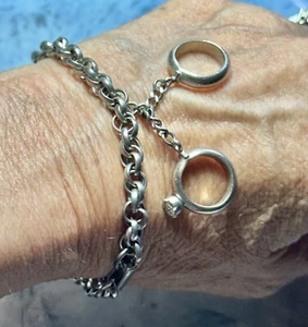 Vintage silberfarben Hochzeit Jahrestag Charm Armband 7,5 Zoll - Bild 1 von 6