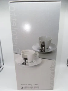 Illy- 2 Tazzine caffe espresso Collection anno 2002 Michelangelo Pistoletto. - Foto 1 di 8