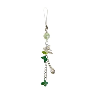 Stylish Beaded Keyring Green Butterfly Swallow Keychain Pendant for Phone Cases - Zdjęcie 1 z 8