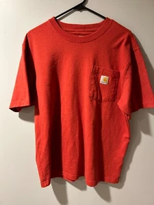 Camicia Carhartt uomo arancione medio vestibilità sciolta t-shirt da lavoratore manica corta - Foto 1 di 4