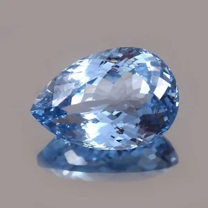 Natural Santa Untreated 6-8Ct Maria Blue Aquamarine Pear Certified Gemstone - Picture 1 of 15