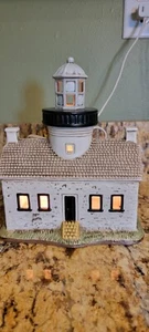 Village Old Point Loma Lighthouse Building Lefton Lighted 1855 California 9" H - Picture 1 of 9
