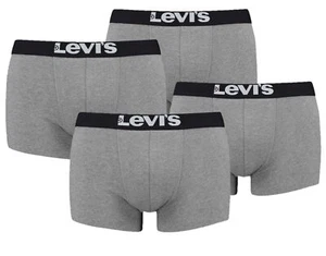 Confezione 4 Trunk Levis Men Solid Basic Taglia S - XL Middle Grey Melange NUOVO - Foto 1 di 3