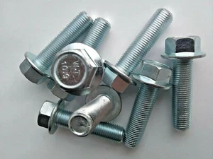 (4) Pernos de brida hexagonal métrica M12-1,25 x 45 mm grado 10,9 zinc Europa automotriz - Imagen 1 de 2