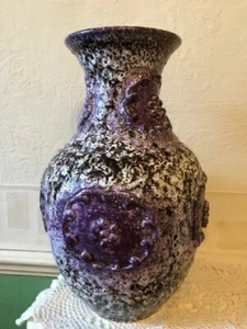 Large Ceramic Fat Lava Vase Mid 20th Century 35 cm 3.5 kg - Picture 1 of 7
