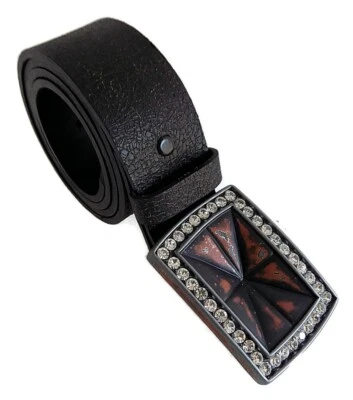 WASHED UP HOLLYWOOD 1.5" ANTIQUE RUST PYRAMID OF CRYSTALS #064RT BUCKLE ONLY - Image 1 of 4