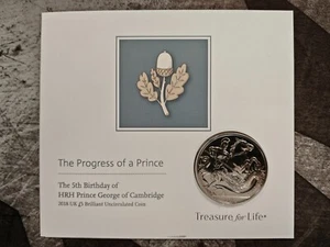 2018 Royal Mint Prince George's Birthday £5 Pounds Coin Brilliant Uncirculated - Picture 1 of 5