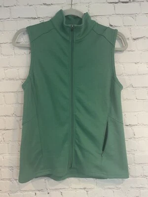 Ibex Womens Green Zque Merino Wool Sleeveless Full Zip Sweater Vest Small - Image 1 of 4