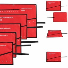 Spanner Wrench Roll Up Tool Storage Bag Organizer Double Opening Canvas Pouch