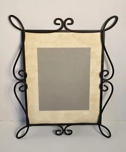 Fetco Picture Frame Tan Mat Bronze Scroll Holds 7 x 9 Photo Overall Dim 14 x 18 - Picture 1 of 9