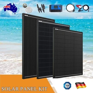 590W 510W 475W 440W 400W 350W 300W Black 12V Mono Solar Panel Kit Off Grid Home - Picture 1 of 45
