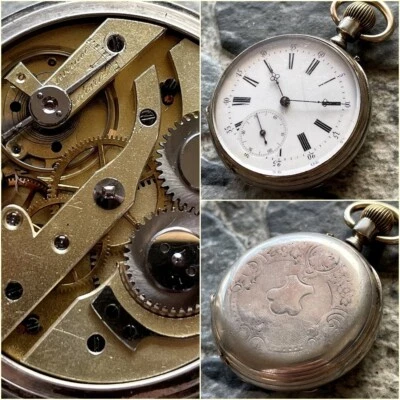 ✩ Antique Remontoir Ancre old pocket watch 15 Jewels - Image 1 of 4
