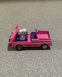 Vintage 1958 Snoopy Aviva Pink Honda Die Cast Toy Car Japan - Picture 1 of 6