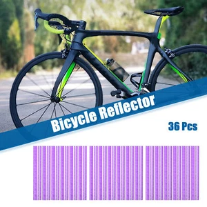 36 Pcs Bicycle Reflector Outer Reflective Version for Bike Bicycle ABS Purple - Picture 1 of 6