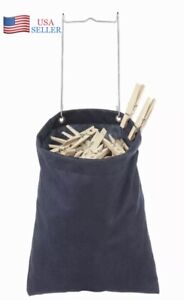 Whitmor Hanging Clothespin Bag Holds 200 Laundry Clothes Pins Indoor / Outdoor