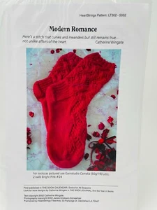 Knitting Pattern Heartstrings - Modern Romance Anklets Socks, Adult Med NEW - Picture 1 of 1
