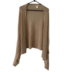 Envoltura para mujer Garnet Hill 100 % cachemir - marrón claro - talla única - Imagen 1 de 6
