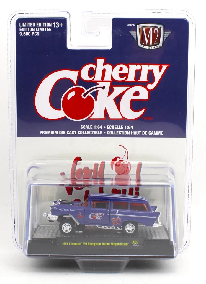 1:64 M2 Machines *CHERRY COKE A07* 1957 Chevrolet 150 Wagon GASSER Drag Car NIP - Image 1 of 1