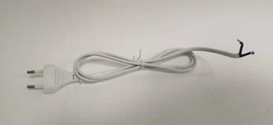 Cable de alimentación euro 1m, 2 pines, cable de conexión Europa con conector para p. ej. lámparas, etc. - Imagen 1 de 3