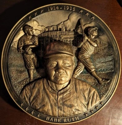 BradEx Immortals of the Diamond Collection 3D Babe Ruth Plate COA original - Image 1 of 4