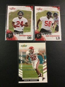 2007 2010 Score SEAN WEATHERSPOON, JAMAAL ANDERSON, DOMINIQUE FRANKS Rookie Lot
