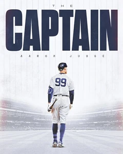 Foto estilizada de béisbol de Aaron Judge Captain de los Yankees de Nueva York 8x10 MLB - Imagen 1 de 1