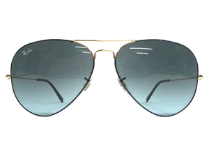 Ray-Ban Sunglasses RB3025 AVIATOR LARGE METAL 9271/GK Gold Black with Blue 62 mm - Picture 1 of 13
