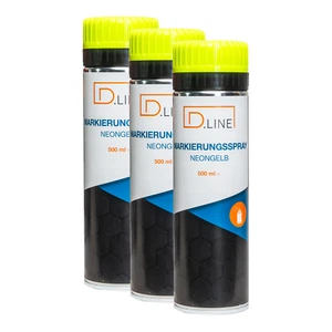 Markierungsspray Markierungsfarbe D.LINE neongelb 500 ml Set 3 Stück - Bild 1 von 5