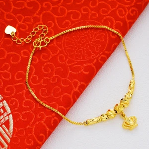 TOBILLO DE DISEÑO DE LUJO-Hizana enchapado en oro 24kt tobillo tobillo de alta calidad tobillo - Imagen 1 de 5