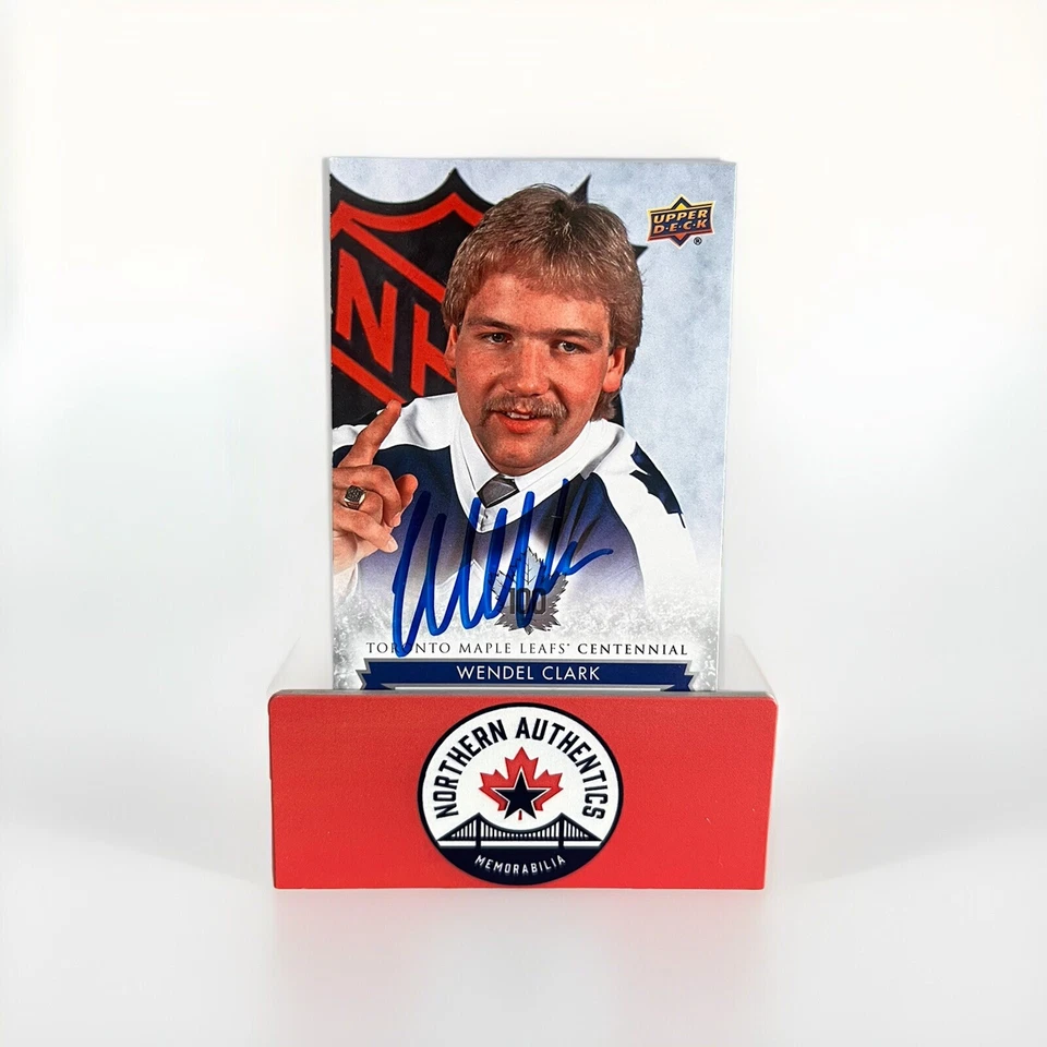2017 Wendel Clark SIGNED Toronto Maple Leafs Upper Deck Centennial Card #187 - Image 1 of 1