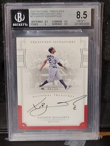 2017 National Treasures Treasured Signature Xander Bogaerts #6/25 BGS 8.5 AUTO 9