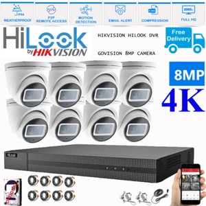 HIKVISION 8MP CCTV 4K UHD DVR 4CH 8CH SISTEMA EXTERIOR HD 8MP CÁMARA KIT DE SEGURIDAD - Imagen 1 de 20