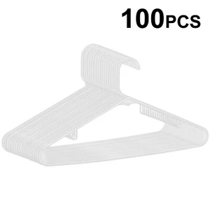 Pack of 100 Heavy Duty Premium Plastic Hangers Suit Camisole Indoor - Picture 1 of 4