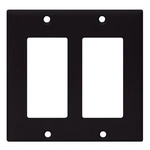 (paquete de 10) NUEVO Cubierta de Placa de Pared para Decorador de 2 Pandillas NEGRO Decoración Lexan Placos de Pared - Imagen 1 de 1