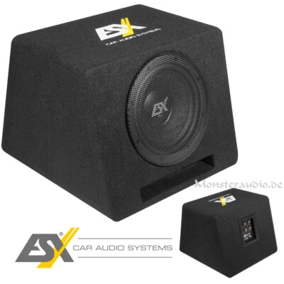 ESX 400 Watt 20cm Bassreflex Subwoofer Mini Bassbox Auto DBX108Q  - Bild 1 von 4