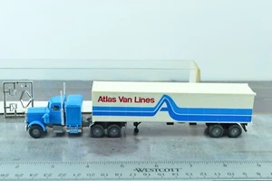 Wiking Peterbilt Tractor Trailer w/ 40' Container Truck ATLAS VAN 1:87 HO Scale - Picture 1 of 3