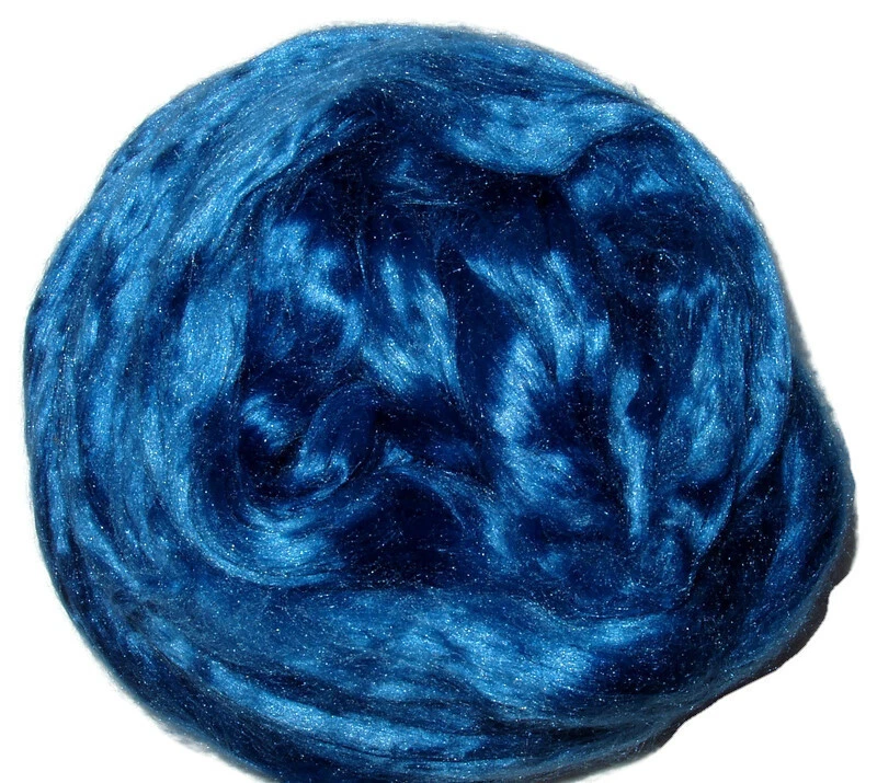 Mulberry or tussah silk roving for spinning felting fiber doll hair 0.5oz/15g - Image 1 of 4