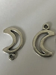 Crescent Moon Charms.~10x16mm. 10 Pcs - Picture 1 of 4