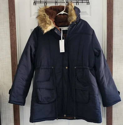Grace Karin Women's Winter Hooded Parka Size 2XL NWT W 23 In, L 23in. - Image 1 of 4