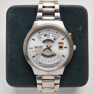 Reloj Orient College Perpetual Calendario Multi Año Automático Vintage Japón Blanco - Imagen 1 de 9
