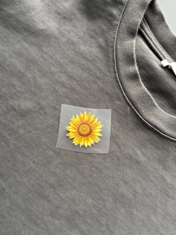 Sonnenblume zum Aufbügeln (Patch, Bügelbilder, Applikation für Schuhe, Kleidung) - Bild 1 von 3